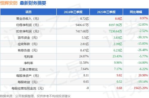 恒輝安防2025年三季報簡析 增收不增利，應收賬款高企，安全評價業務引關注